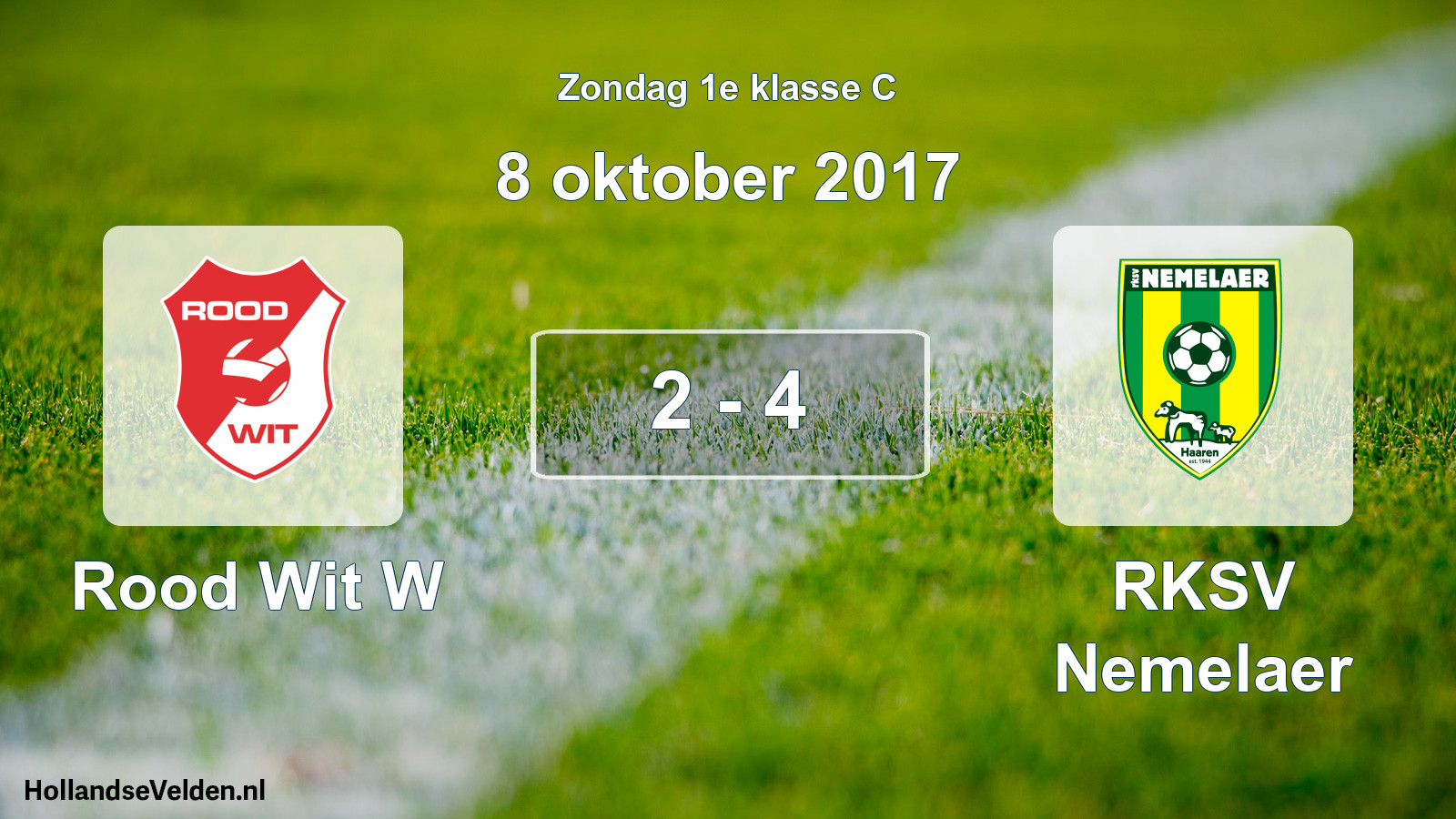 Total number of matches played: Rood Wit W - RKSV Nemelaer 2 - 4 (8 October 2017)