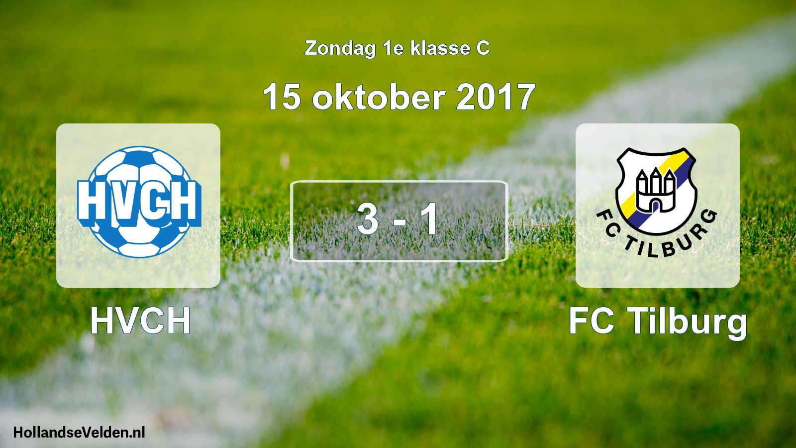 Total number of matches played: HVCH - FC Tilburg 3 - 1 (15 October 2017)