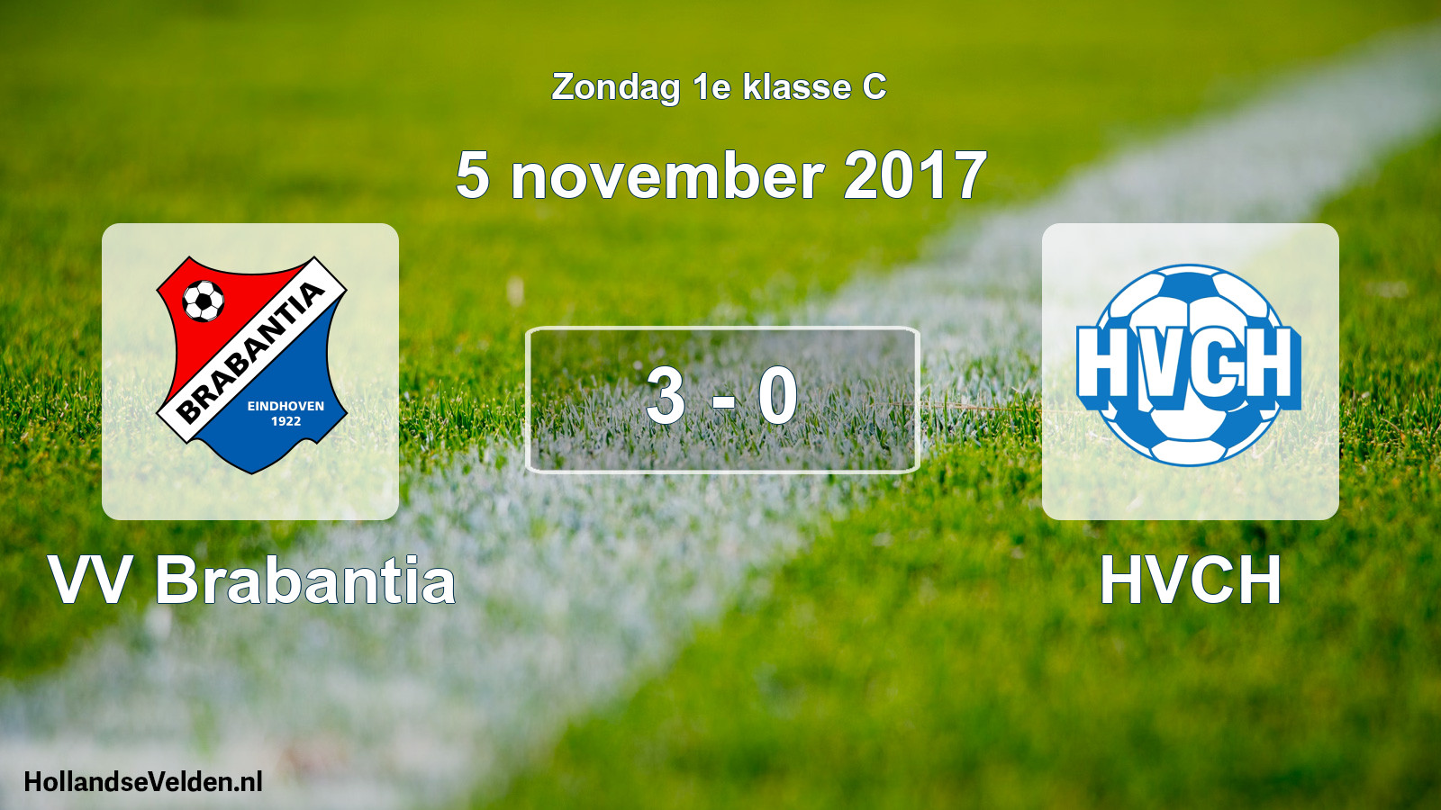 Total number of matches played: VV Brabantia - HVCH 3 - 0 (5 November 2017)