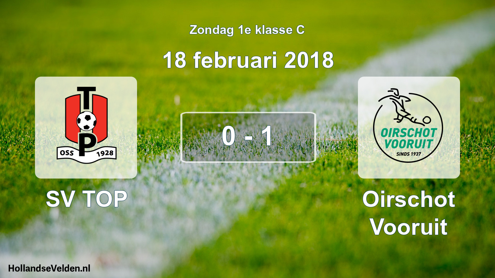 Total number of matches played: SV TOP - Oirschot Vooruit 0 - 1 (18 February 2018)