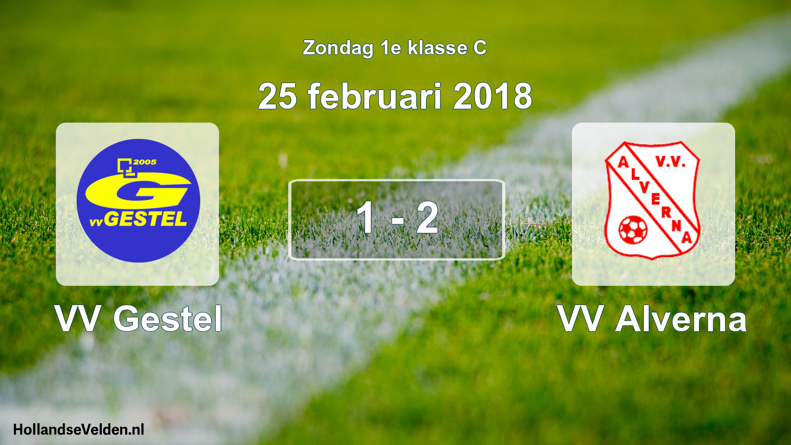 Total number of matches played: VV Gestel - VV Alverna 1 - 2 (25 February 2018)