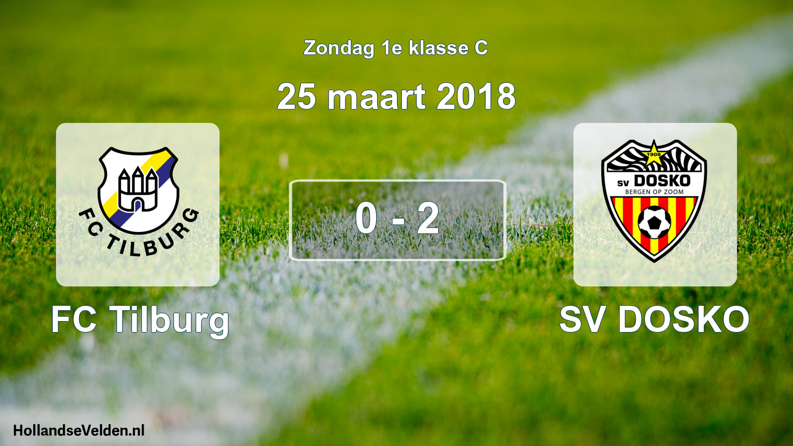 Total number of matches played: FC Tilburg - SV DOSKO 0 - 2 (25 March 2018)