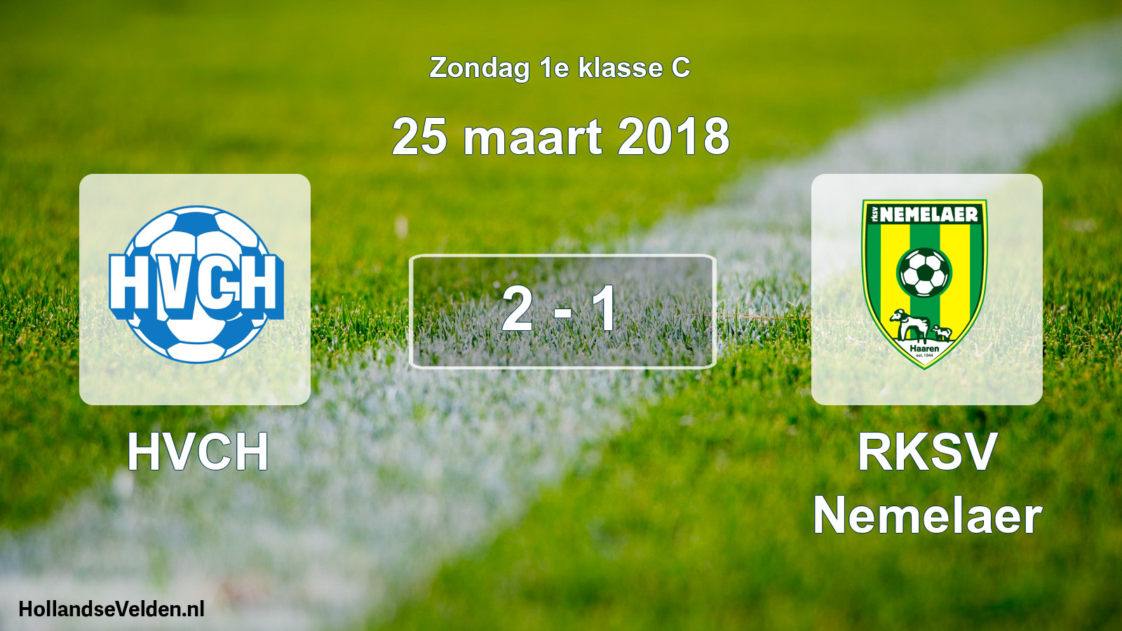 Total number of matches played: HVCH - RKSV Nemelaer 2 - 1 (25 March 2018)