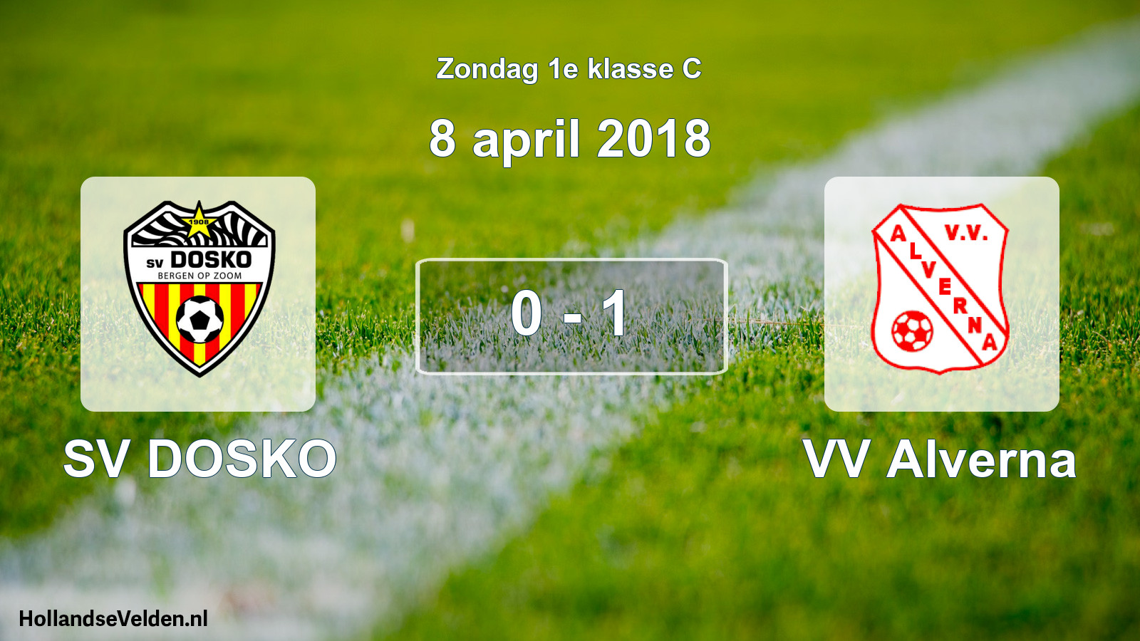 Total number of matches played: SV DOSKO - VV Alverna 0 - 1 (8 April 2018)