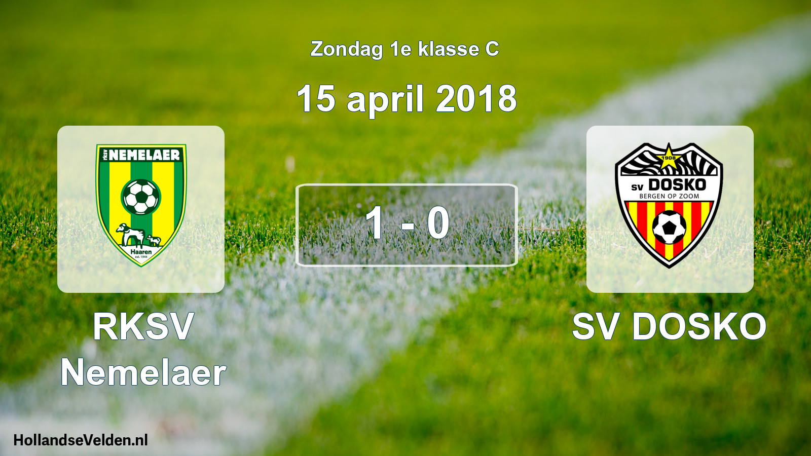 Total number of matches played: RKSV Nemelaer - SV DOSKO 1 - 0 (15 April 2018)