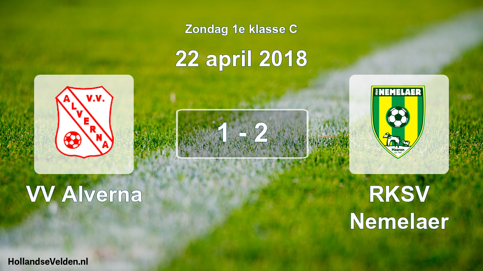 Total number of matches played: VV Alverna - RKSV Nemelaer 1 - 2 (22 April 2018)