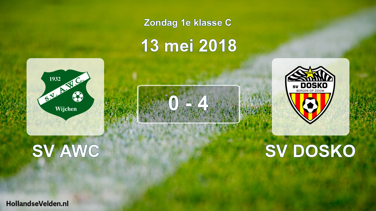 Total number of matches played: SV AWC - SV DOSKO 0 - 4 (13 May 2018)