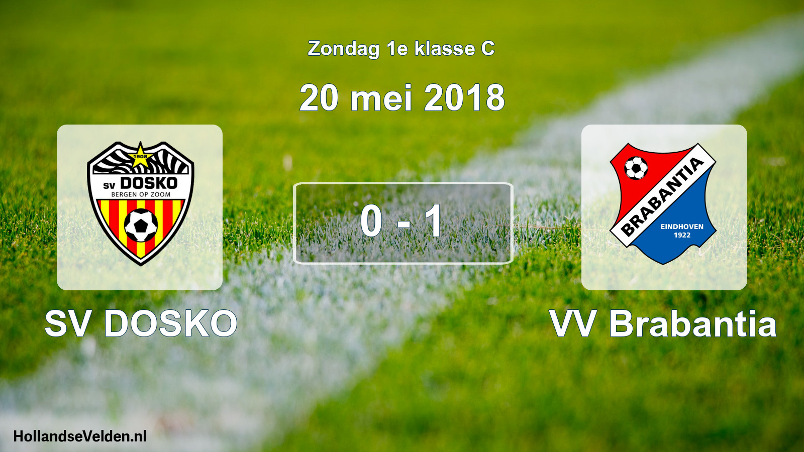 Total number of matches played: SV DOSKO - VV Brabantia 0 - 1 (20 May 2018)
