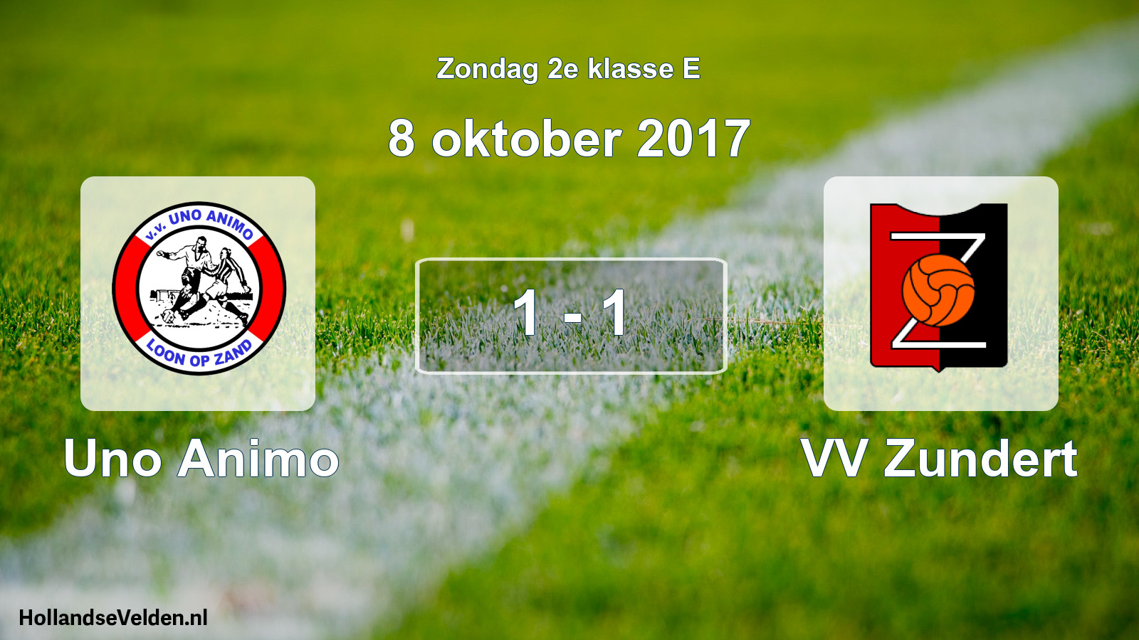 Total number of matches played: Uno Animo - VV Zundert 1 - 1 (8 October 2017)