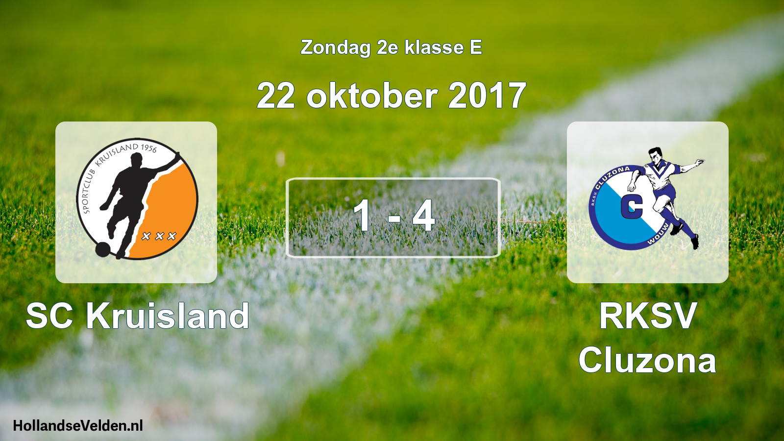 Total number of matches played: SC Kruisland - RKSV Cluzona 1 - 4 (22 October 2017)