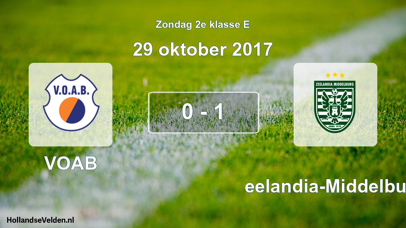 Total number of matches played: VOAB - Zeelandia-Middelburg 0 - 1 (29 October 2017)