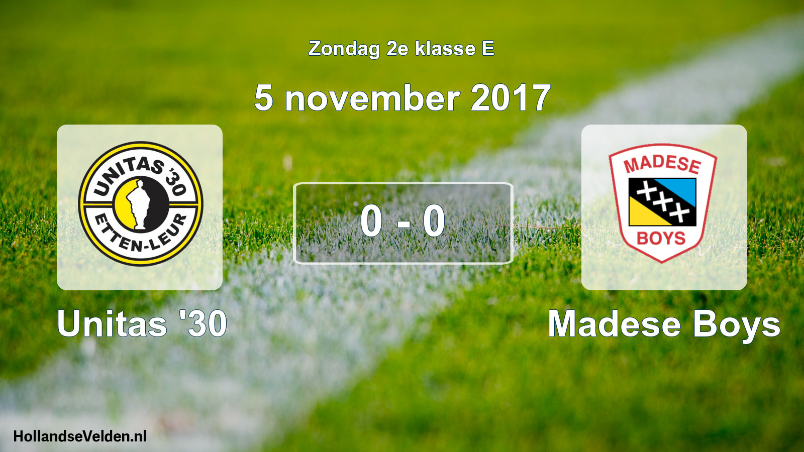 Total number of matches played: Unitas '30 - Madese Boys 0 - 0 (5 November 2017)