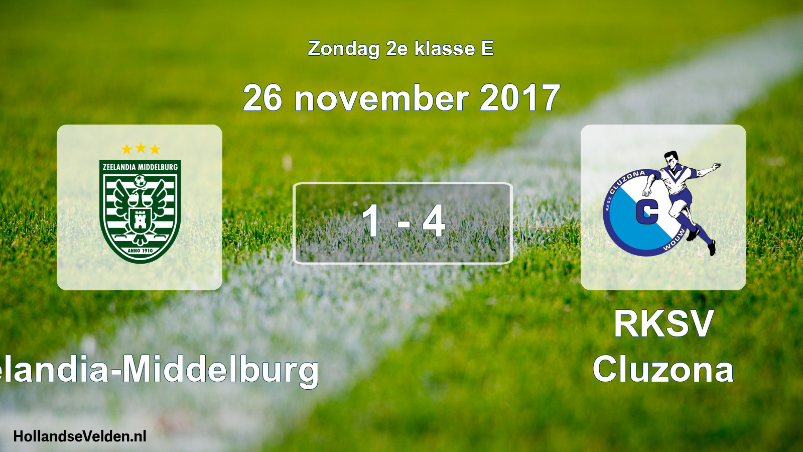 Total number of matches played: Zeelandia-Middelburg - RKSV Cluzona 1 - 4 (26 November 2017)