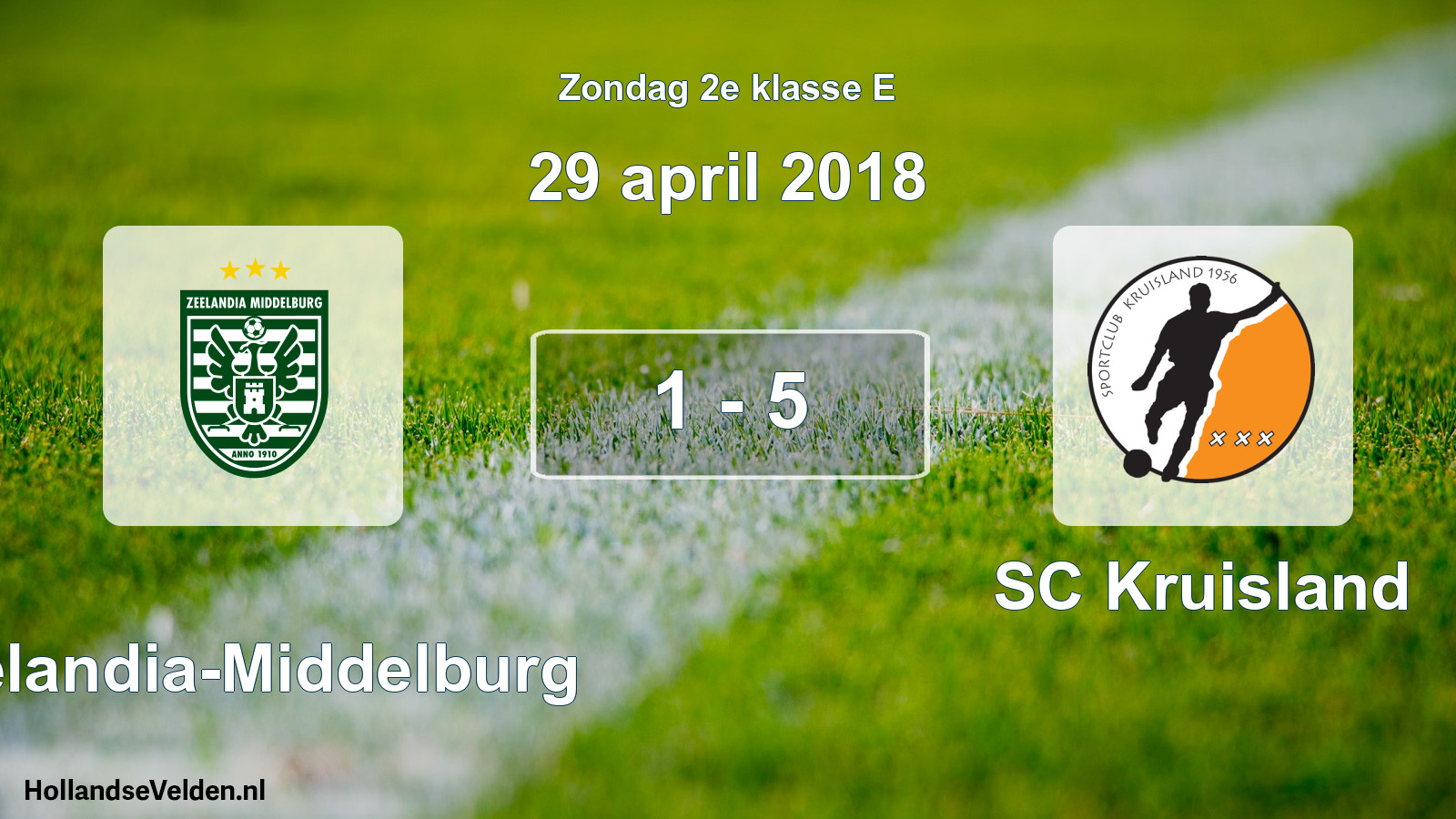 Total number of matches played: Zeelandia-Middelburg - SC Kruisland 1 - 5 (29 April 2018)