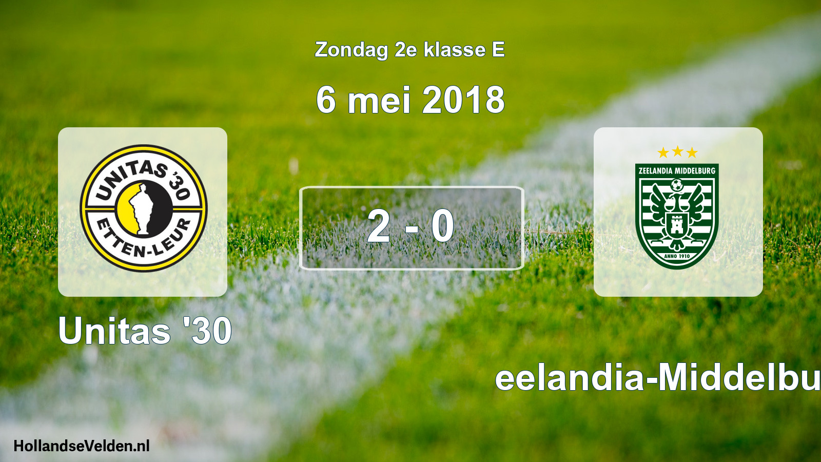 Total number of matches played: Unitas '30 - Zeelandia-Middelburg 2 - 0 (6 May 2018)