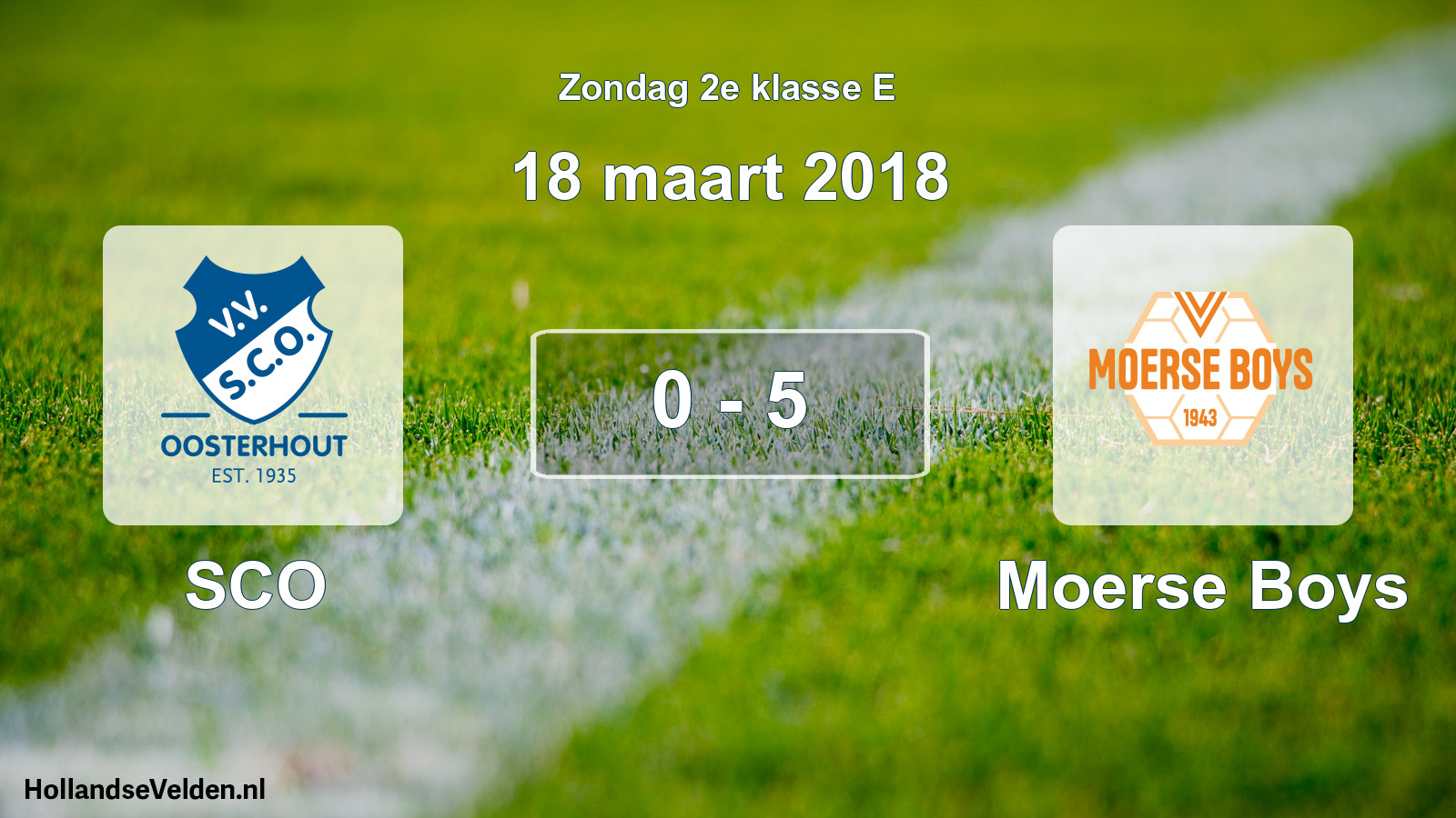 Total number of matches played: SCO - Moerse Boys 0 - 5 (18 March 2018)