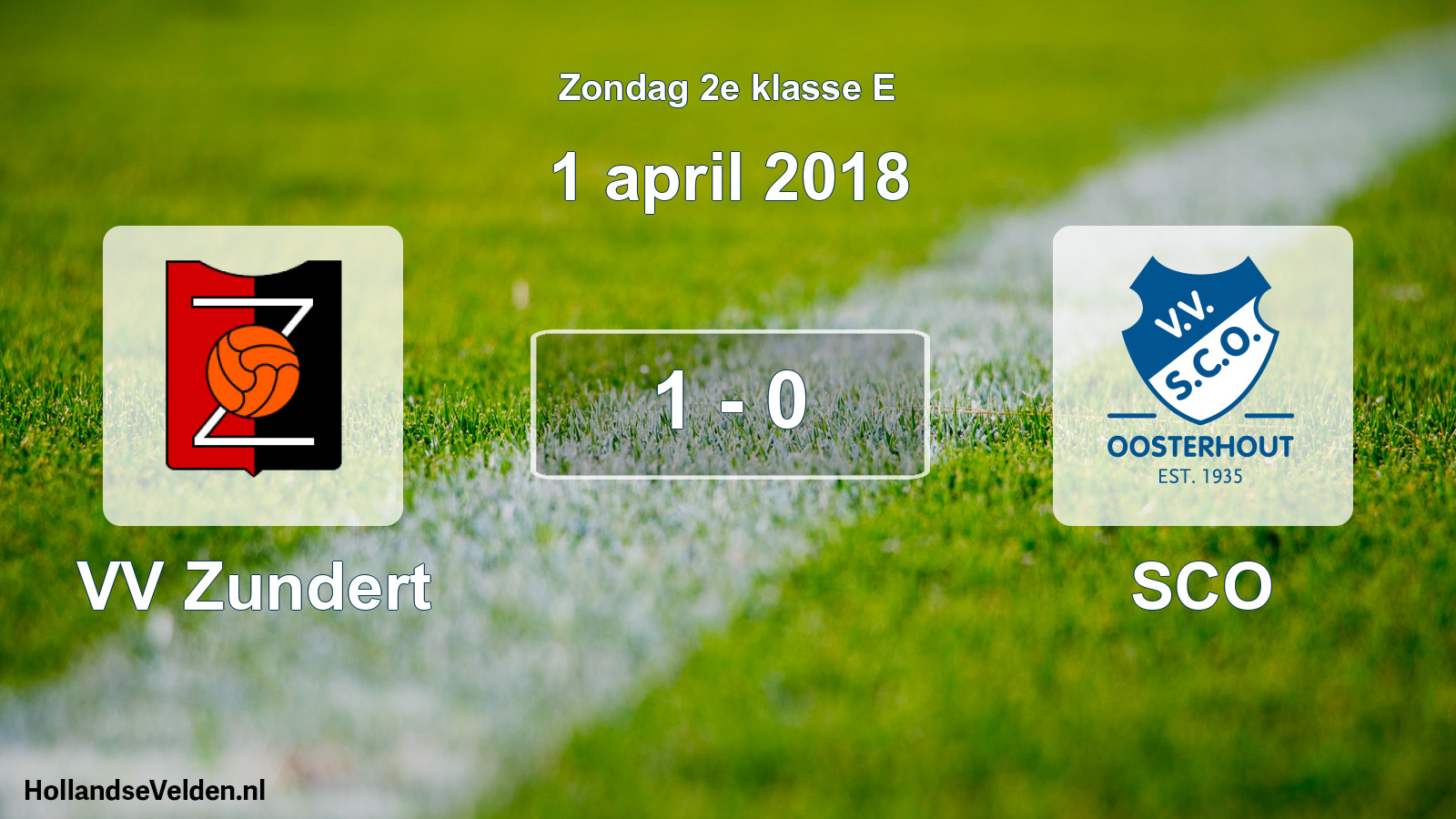 Total number of matches played: VV Zundert - SCO 1 - 0 (1 April 2018)