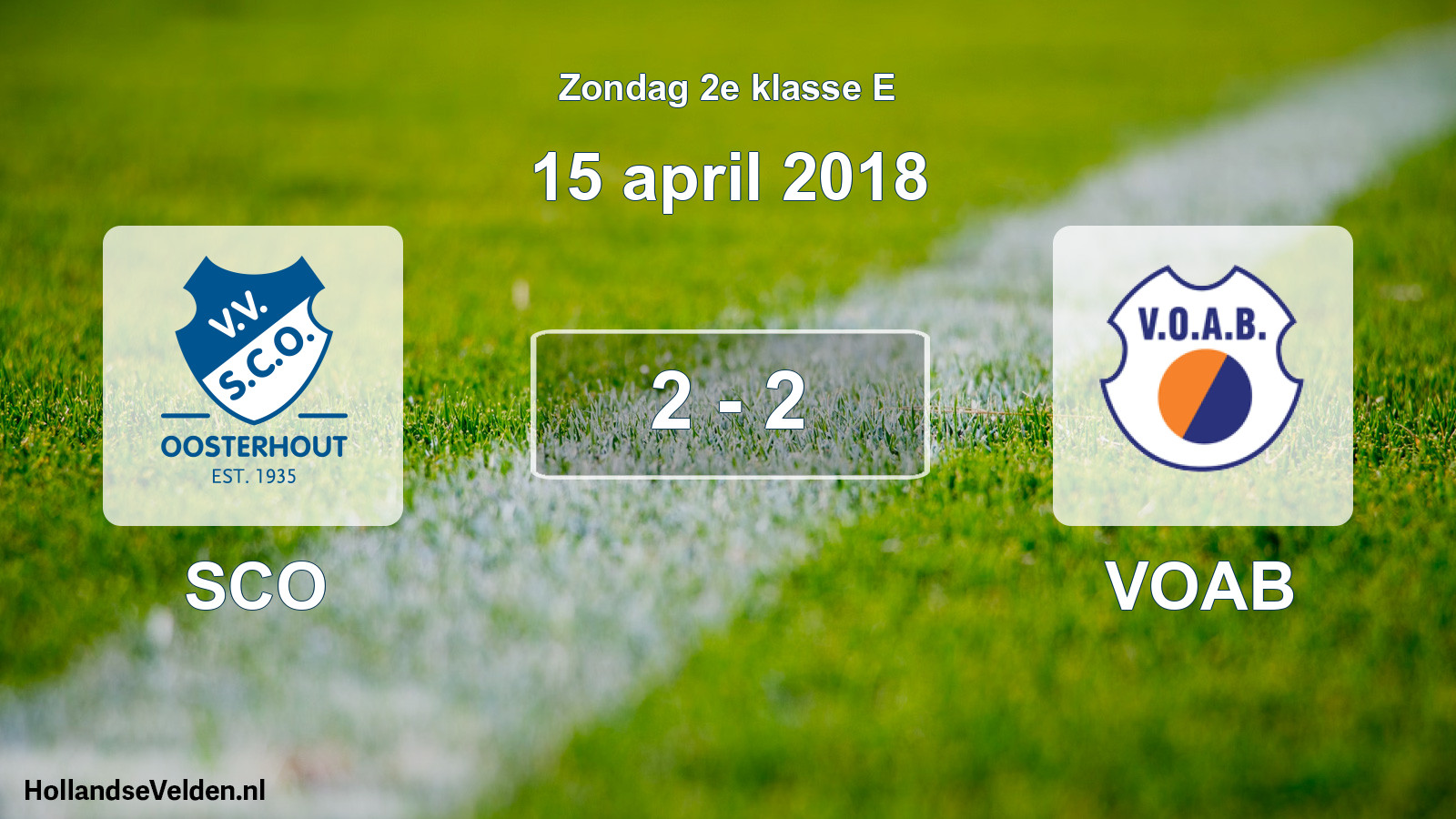 Total number of matches played: SCO - VOAB 2 - 2 (15 April 2018)