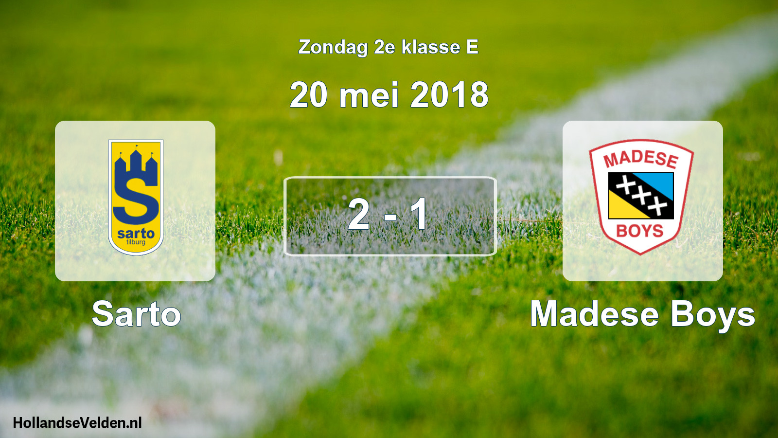 Total number of matches played: Sarto - Madese Boys 2 - 1 (20 May 2018)