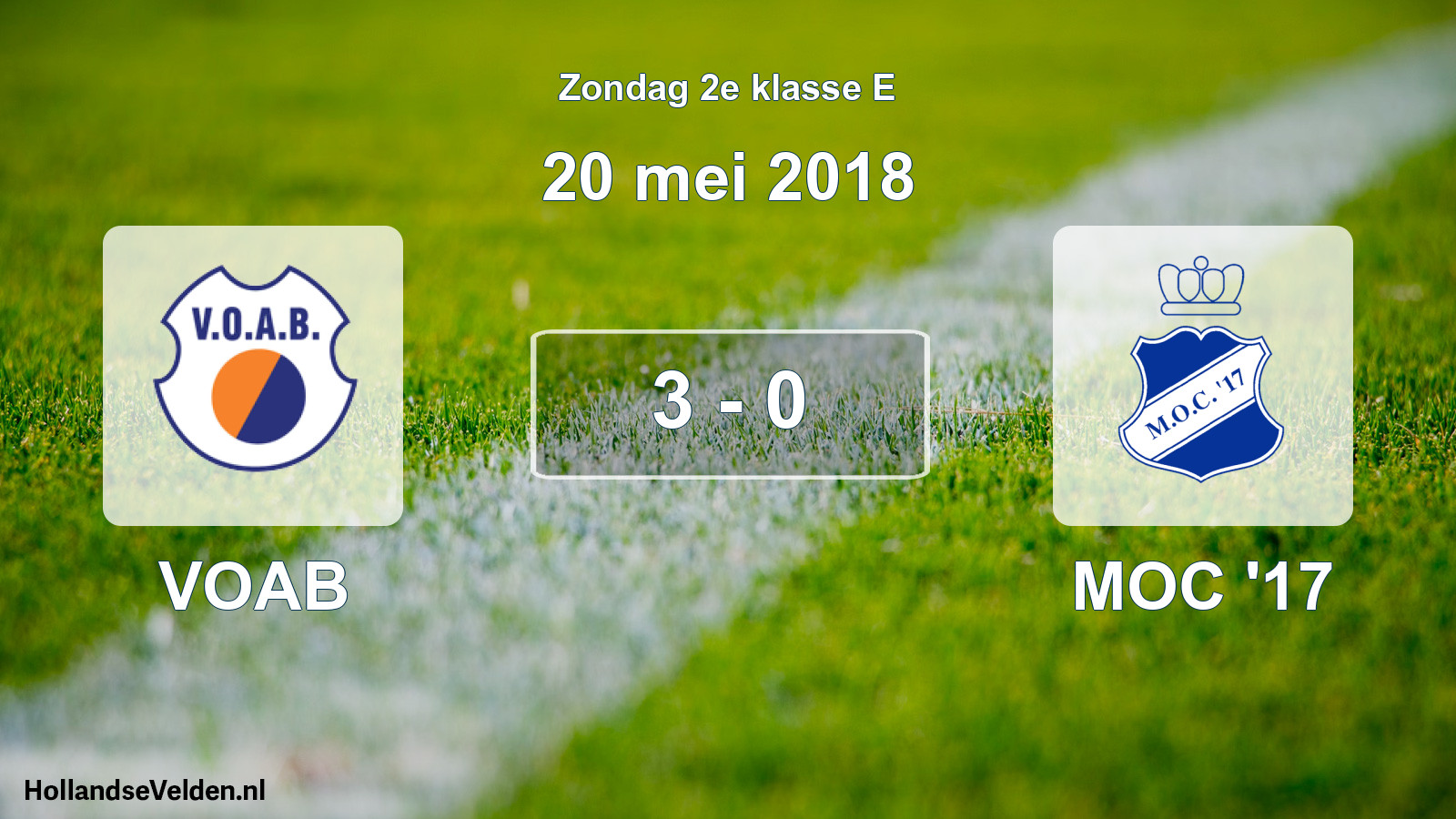 Total number of matches played: VOAB - MOC '17 3 - 0 (20 May 2018)