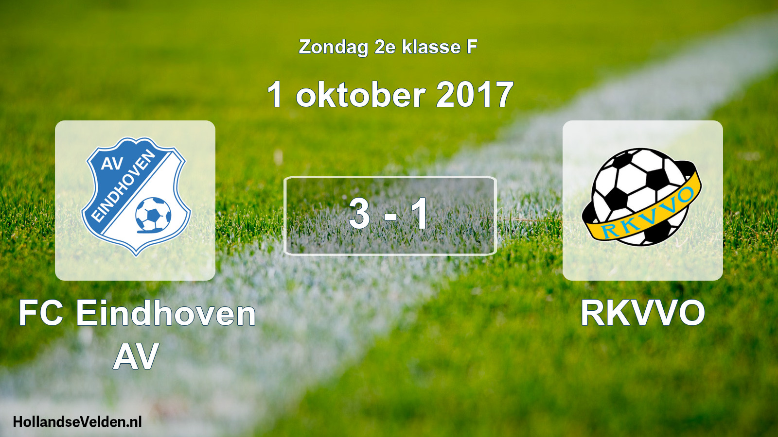 Total number of matches played: FC Eindhoven AV - RKVVO 3 - 1 (1 October 2017)
