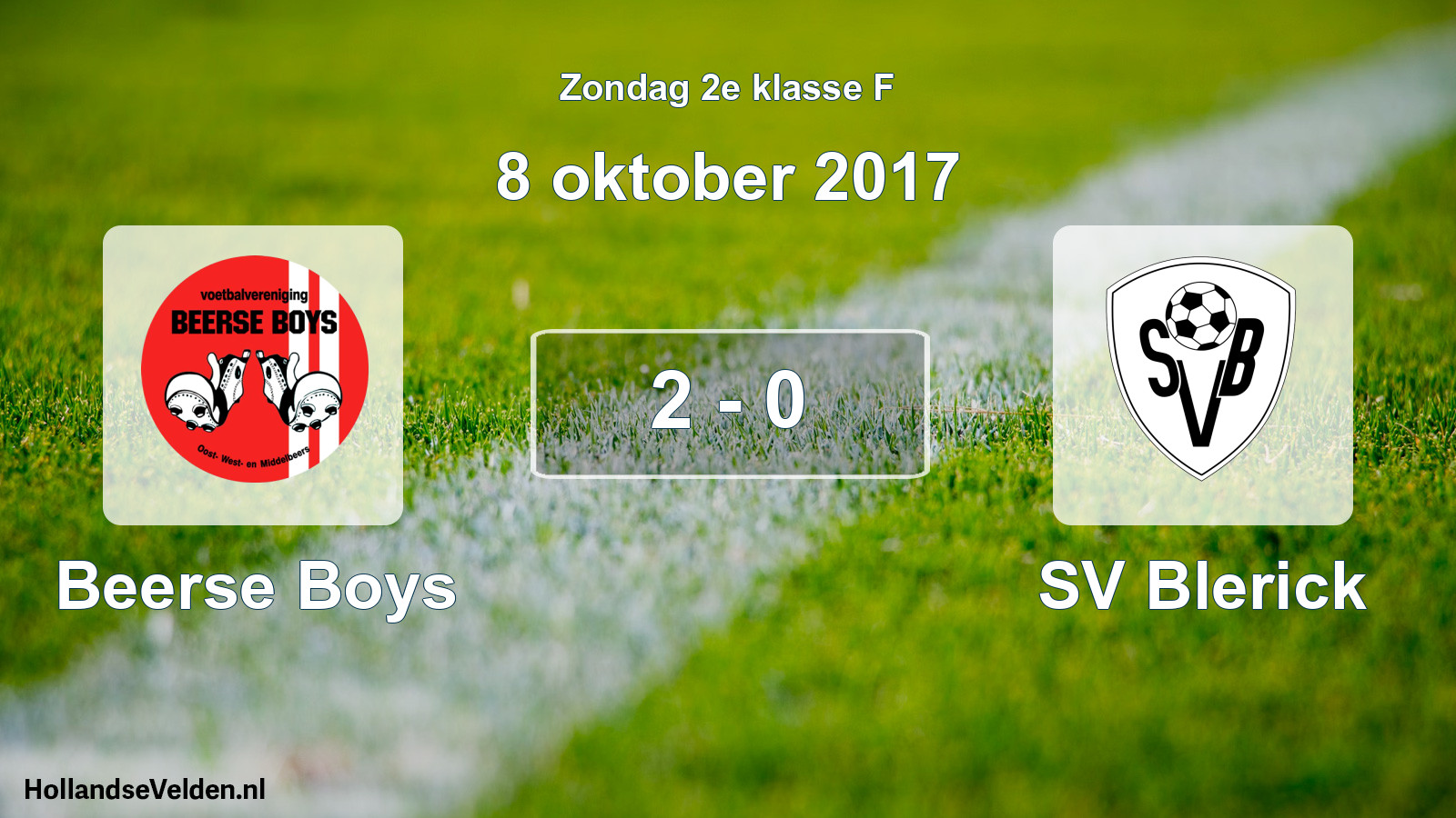 Total number of matches played: Beerse Boys - SV Blerick 2 - 0 (8 October 2017)