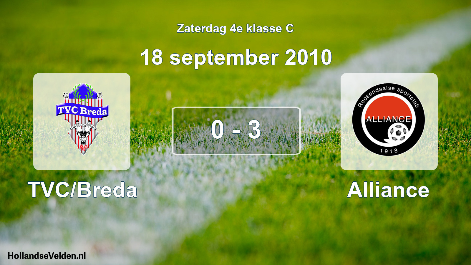 Total number of matches played: TVC/Breda - Alliance 0 - 3 (18 September 2010)