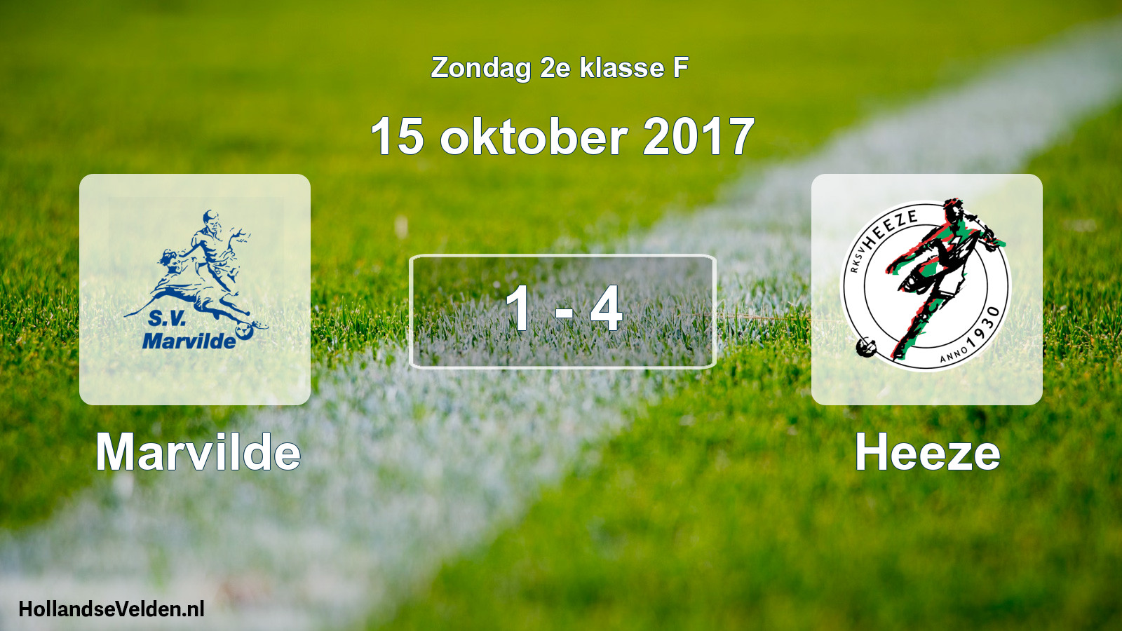 Total number of matches played: Marvilde - Heeze 1 - 4 (15 October 2017)