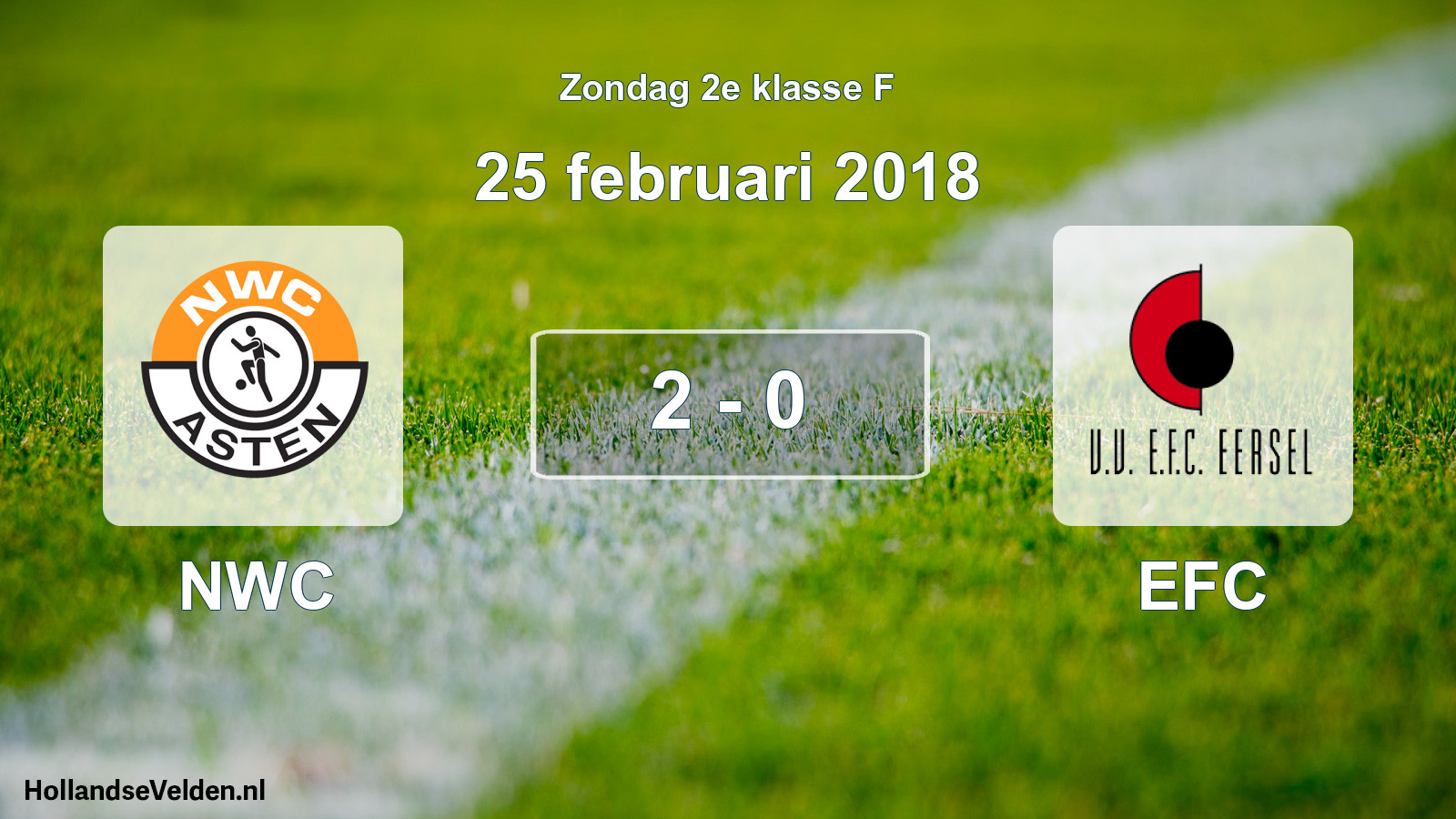 Total number of matches played: NWC - EFC 2 - 0 (25 February 2018)