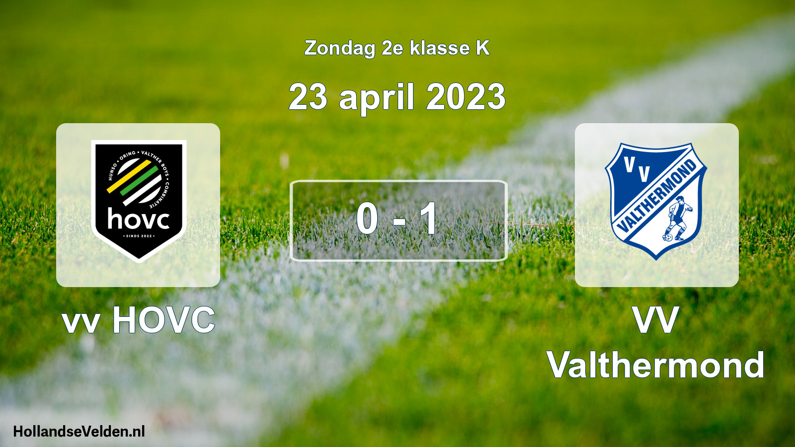 Total number of matches played: vv HOVC - VV Valthermond 0 - 1 (23 April 2023)