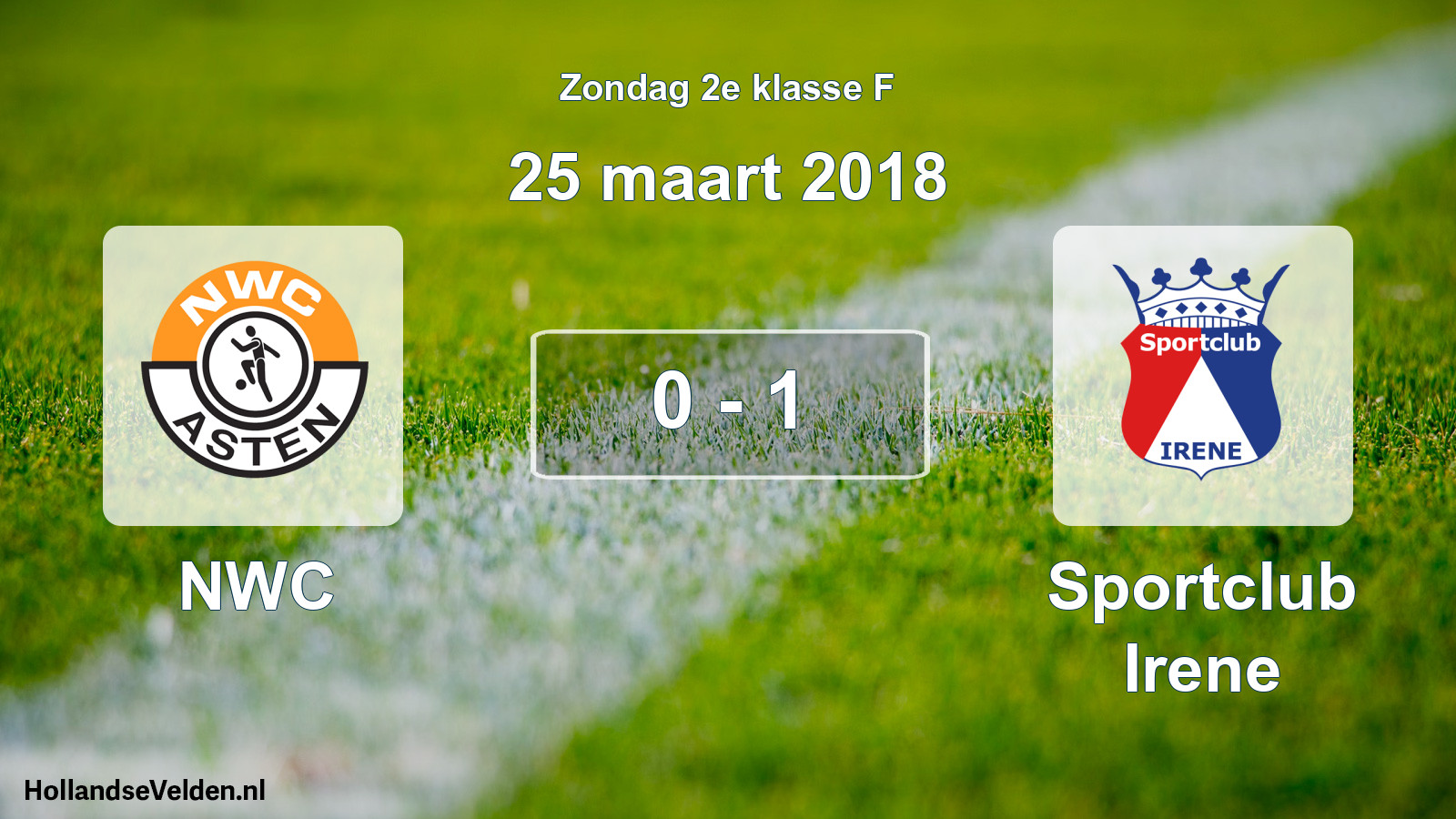 Total number of matches played: NWC - Sportclub Irene 0 - 1 (25 March 2018)