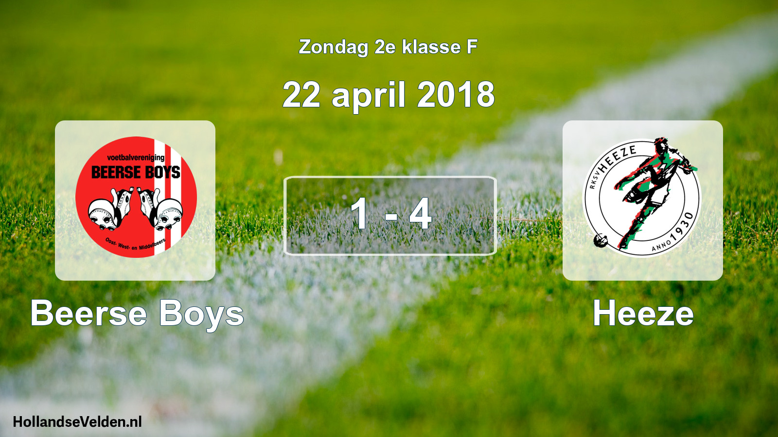 Total number of matches played: Beerse Boys - Heeze 1 - 4 (22 April 2018)