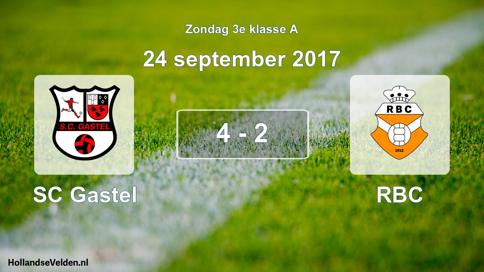 Total number of matches played: SC Gastel - RBC 4 - 2 (24 September 2017)