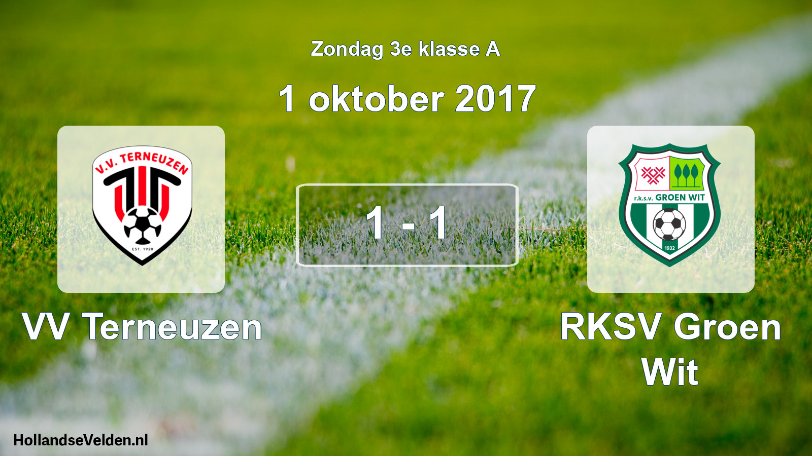 Total number of matches played: VV Terneuzen - RKSV Groen Wit 1 - 1 (1 October 2017)