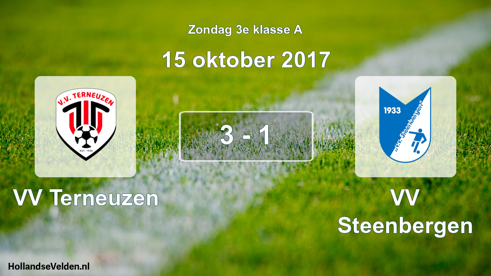 Total number of matches played: VV Terneuzen - VV Steenbergen 3 - 1 (15 October 2017)