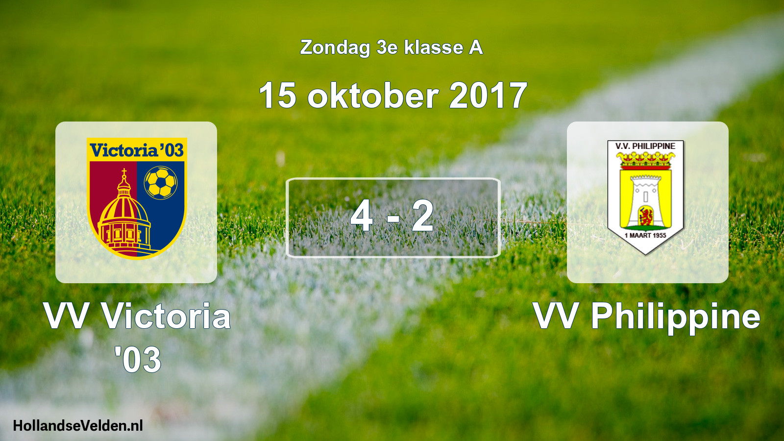 Total number of matches played: VV Victoria '03 - VV Philippine 4 - 2 (15 October 2017)