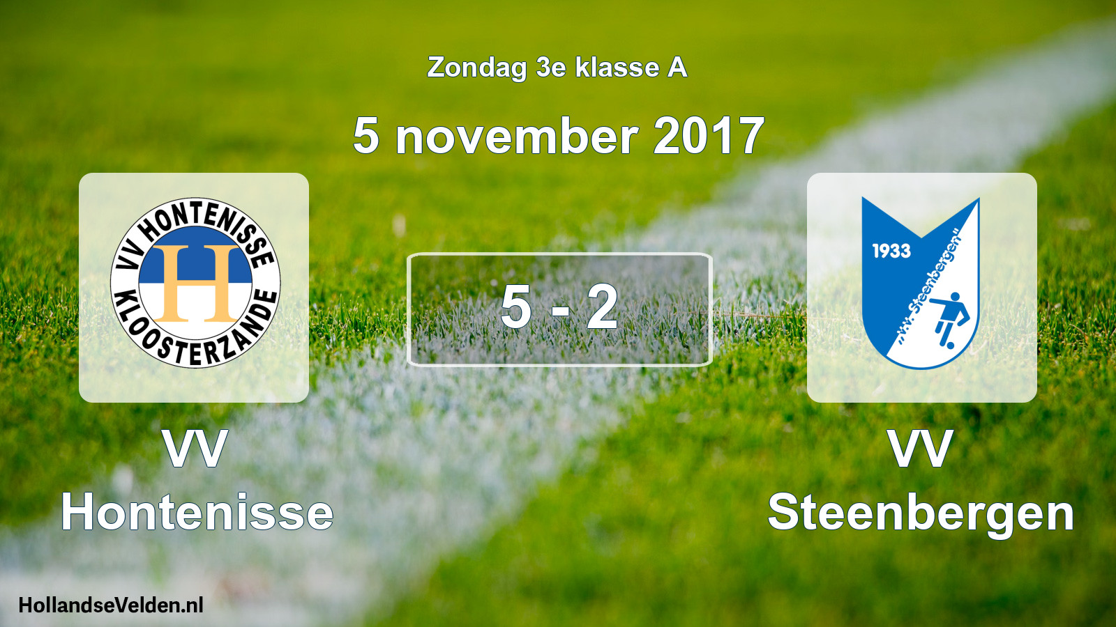 Total number of matches played: VV Hontenisse - VV Steenbergen 5 - 2 (5 November 2017)