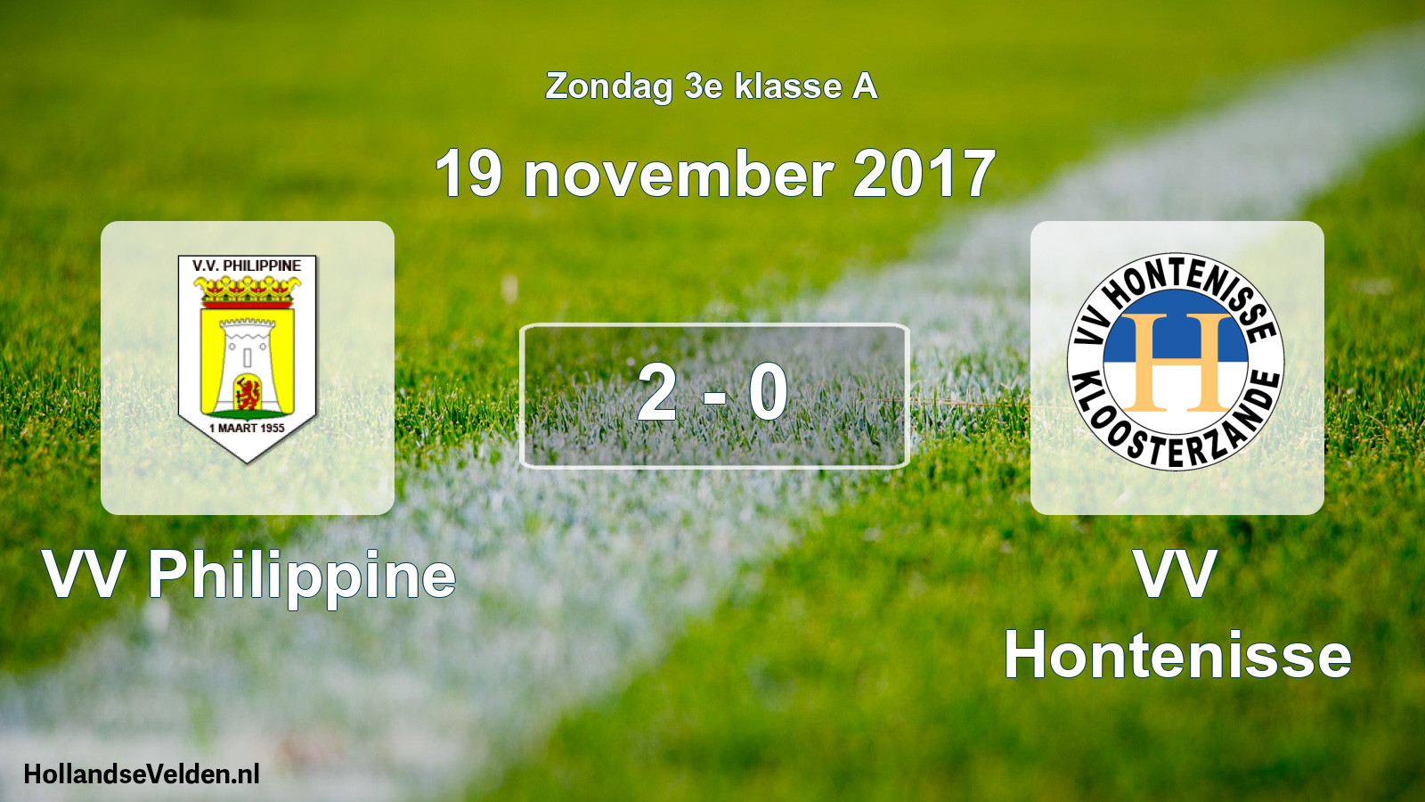 Total number of matches played: VV Philippine - VV Hontenisse 2 - 0 (19 November 2017)