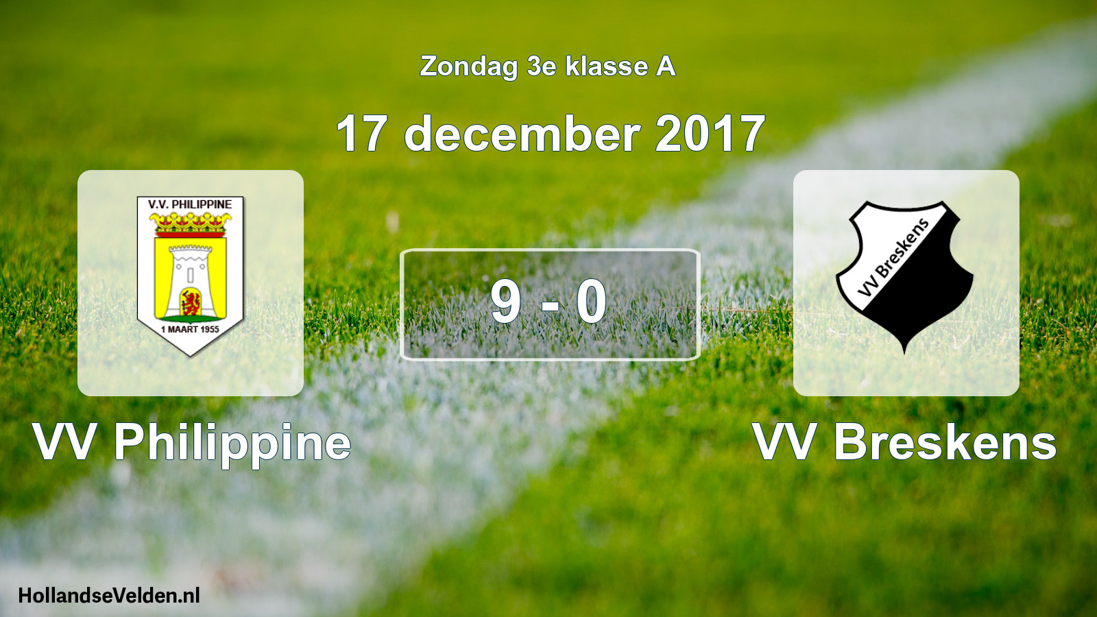 Total number of matches played: VV Philippine - VV Breskens 9 - 0 (17 December 2017)