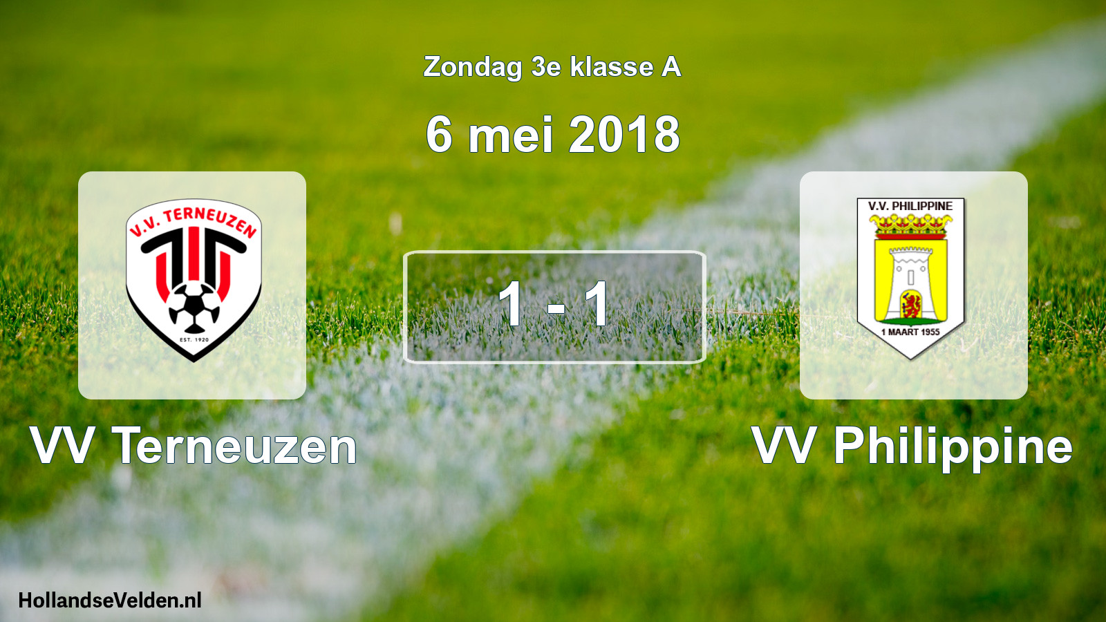Total number of matches played: VV Terneuzen - VV Philippine 1 - 1 (6 May 2018)