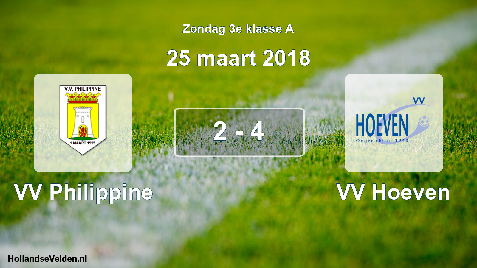 Total number of matches played: VV Philippine - VV Hoeven 2 - 4 (25 March 2018)