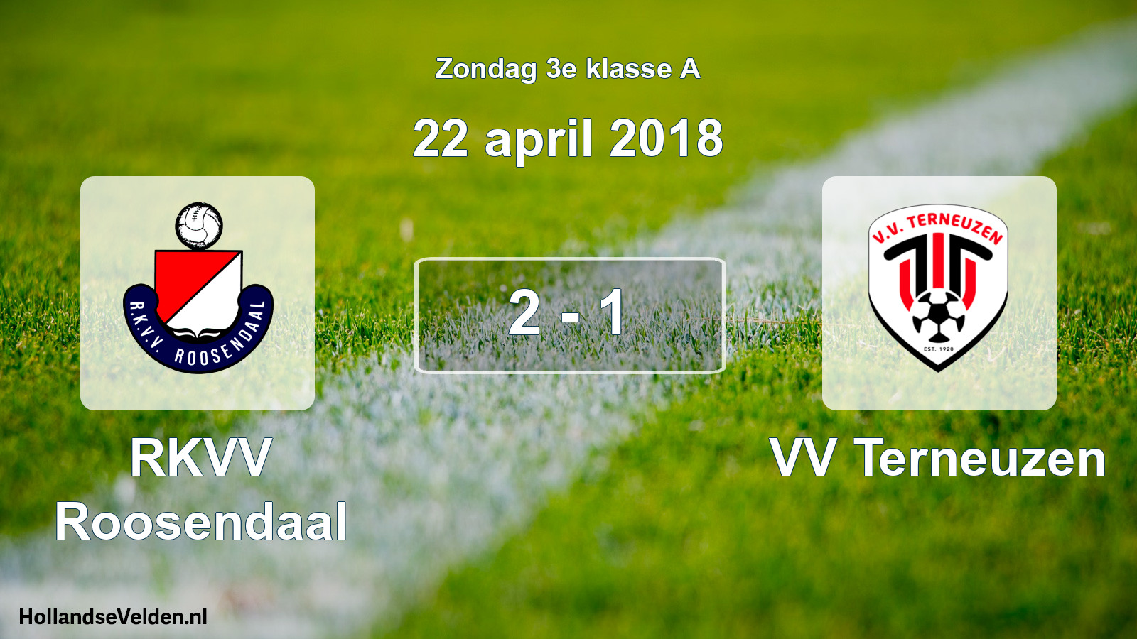 Total number of matches played: RKVV Roosendaal - VV Terneuzen 2 - 1 (22 April 2018)
