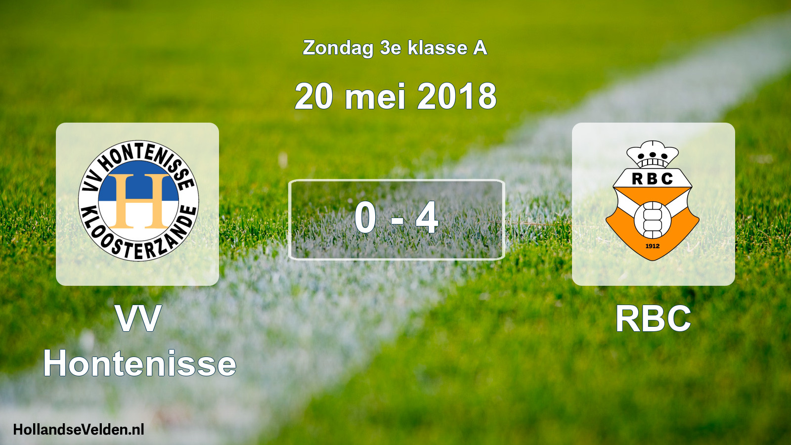 Total number of matches played: VV Hontenisse - RBC 0 - 4 (20 May 2018)