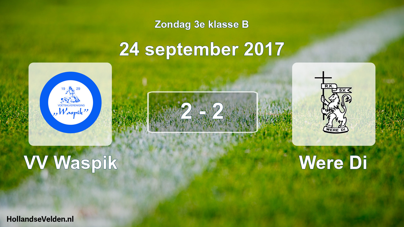 Total number of matches played: VV Waspik - Were Di 2 - 2 (24 September 2017)