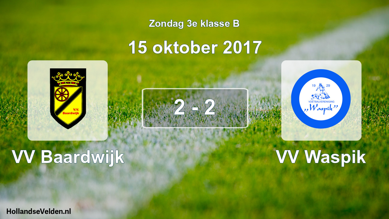 Total number of matches played: VV Baardwijk - VV Waspik 2 - 2 (15 October 2017)