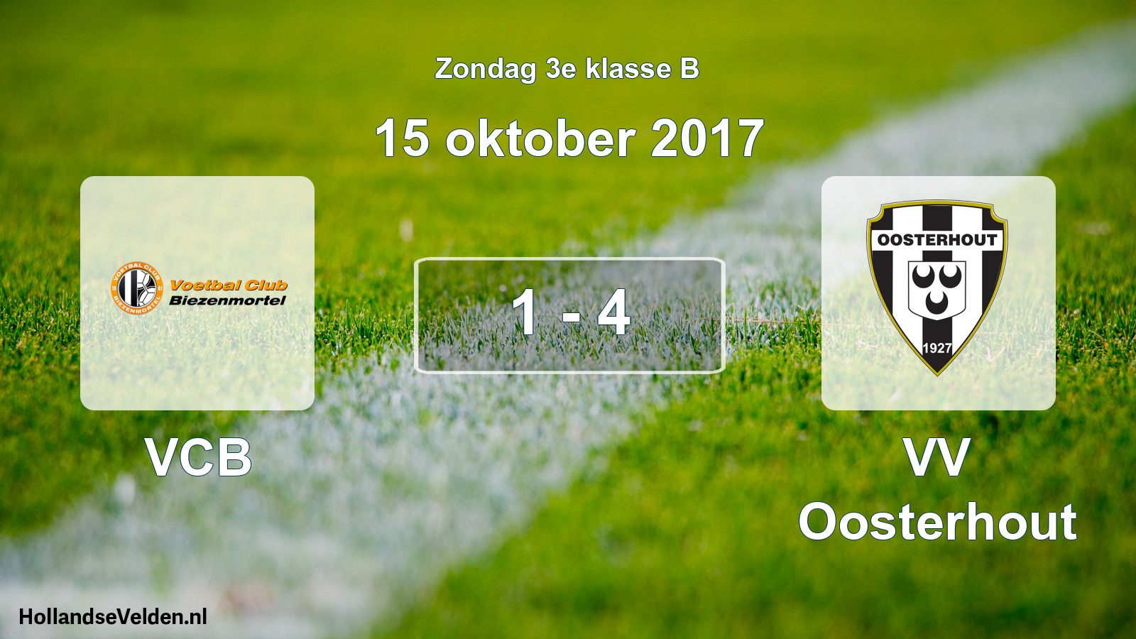 Total number of matches played: VCB - VV Oosterhout 1 - 4 (15 October 2017)