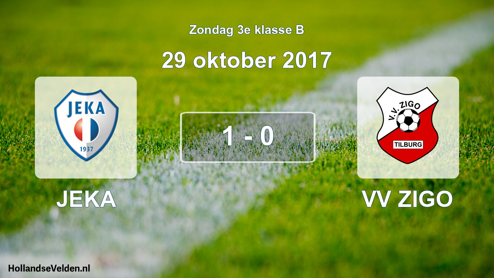 Total number of matches played: JEKA - VV ZIGO 1 - 0 (29 October 2017)