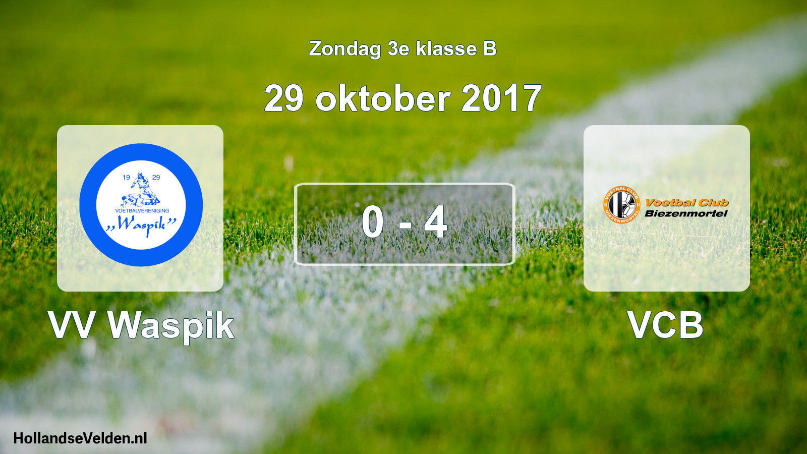 Total number of matches played: VV Waspik - VCB 0 - 4 (29 October 2017)