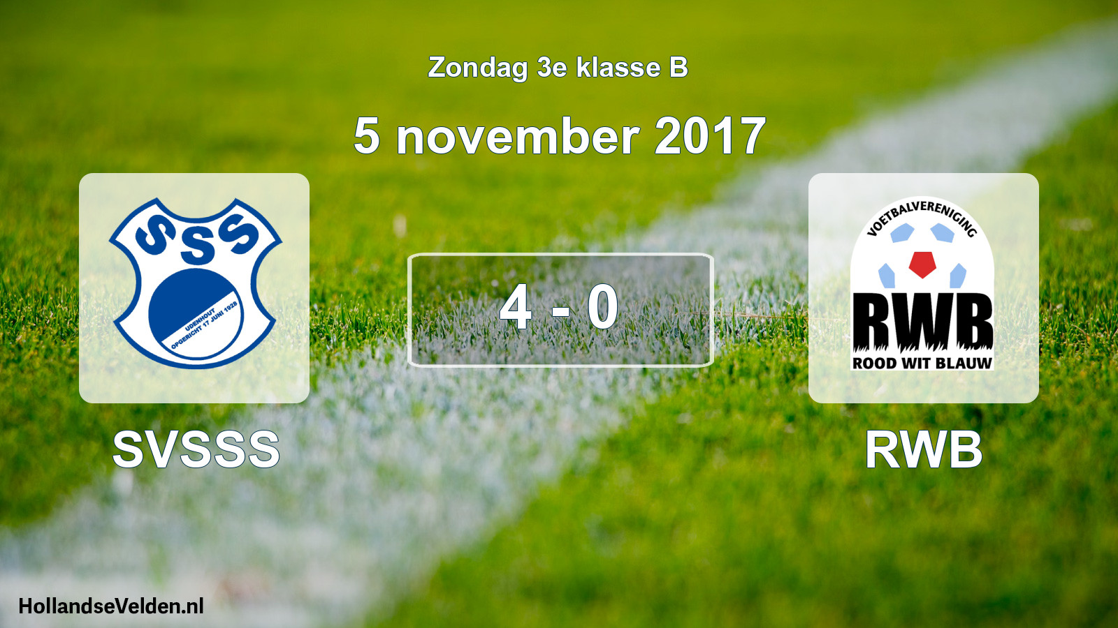 Total number of matches played: SVSSS - RWB 4 - 0 (5 November 2017)