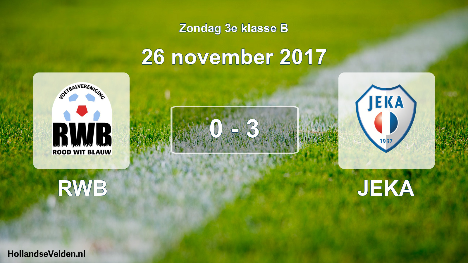 Total number of matches played: RWB - JEKA 0 - 3 (26 November 2017)